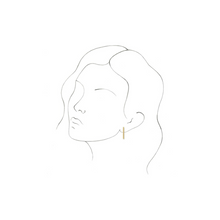 Load image into Gallery viewer, 14k Bar Earrings