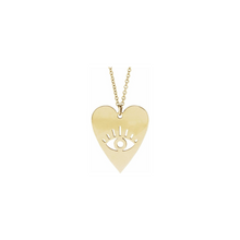 Load image into Gallery viewer, 14K Yellow Sweet Eye Heart

