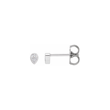 Load image into Gallery viewer, 14k Diamond Tear Drop Stud
