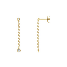 Load image into Gallery viewer, Lab Grown Diamond Chain Earrings
